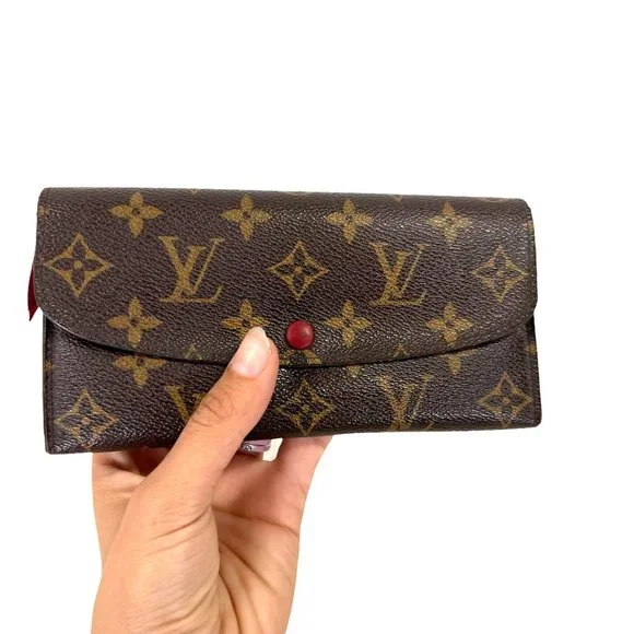 Authentic Louis Vuitton Wallet Long Emily Bifold Purse Monogram LV Vintage - Picture 7 of 14
